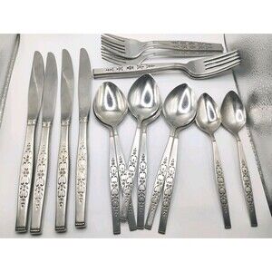 20 pc WM Rogers Premier Stainless Oneida Ltd SPANADA Flatware Spoons Forks Knife